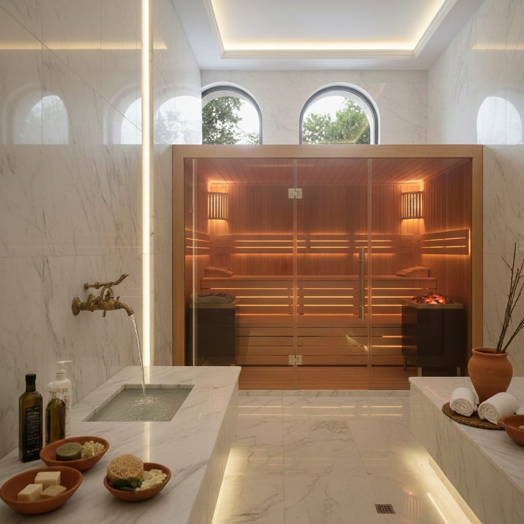 Kıbrıs Konağı hamam ve sauna – spa ve rahatlama alanı